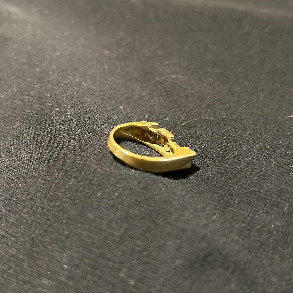 Zero F*cks Solid Brass Text Statement Ring - Picture 3 of 6